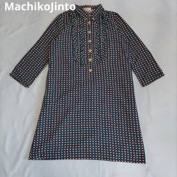 MachikoJinto 마치코진토 런던 스퀘어 도트 셔츠 원피스