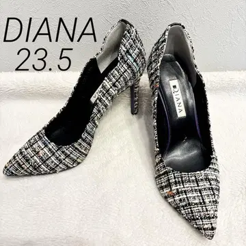 DIANA 트위드 펌프스 퍼플 밑창 23.5cm 스틸레토