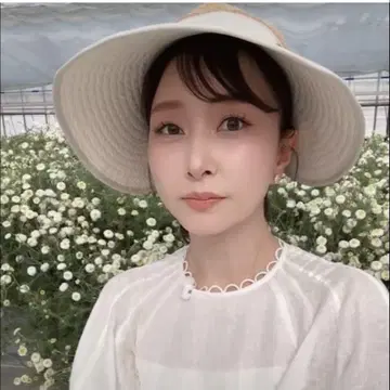 미사용 새상품 이시이 미호 씨 프로듀스 얕은 챙 2way 밀짚모자