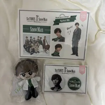 Snow Man 아베 료헤이 치루누이 캔 배지 스티커 미사용 새상품