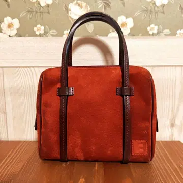 BALLY 스웨이드 핸드백 미니 레드