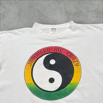 90s 음양t셔츠 인양t USA제 자메이카t 싱글 스티치
