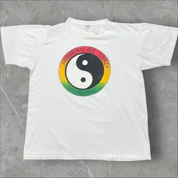 90s 음양t셔츠 인양t USA제 자메이카t 싱글 스티치