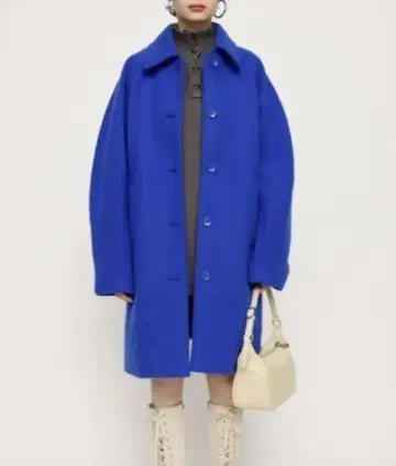 CURVED SLEEVE 코트 SLY 블루
