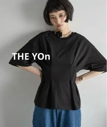 미사용 새상품 허리 턱 하프 슬리브 T셔츠