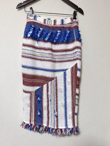 Coohem 프린지 트위드 스커트 코헨