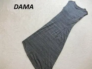 새상품급 DAMA  린넨 혼방 니트 원피스 그레이 L