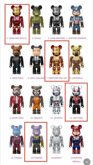 BE@RBRICK 100% marvel