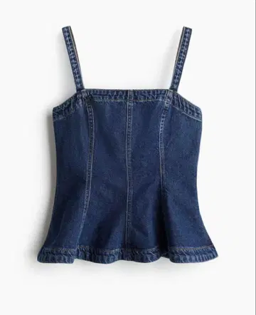 H&M 데님 페플럼 상의 뷔스티에