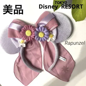 [새상품급] 디즈니 리조트 미니 마우스 라푼젤 쉘 머리띠 꽃 리본