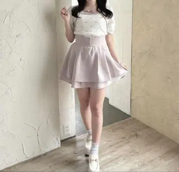 evelyn 더블 플레어 스커트