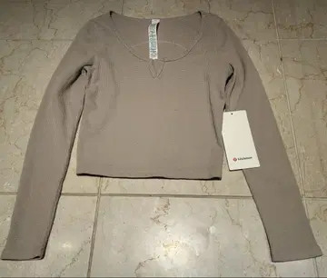 [ 택 포함 새상품 ] lululemon V 헨리넥 긴팔 상의 와플