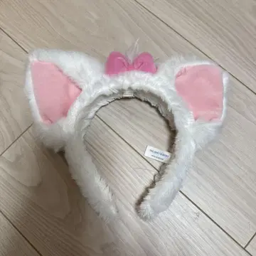 고양이 귀 머리띠 화이트와 핑크