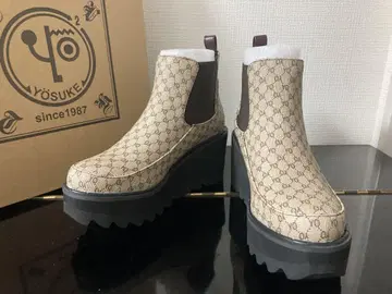 새상품 요스케 YOSUKE 23cm 여성용 사이드 고어 부츠 숏 통굽