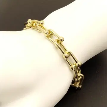 빈티지 골드 U 체인 팔찌 앤티크