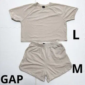 셋업 여성용 갭 GAP M L 반팔 반바지 숏팬츠