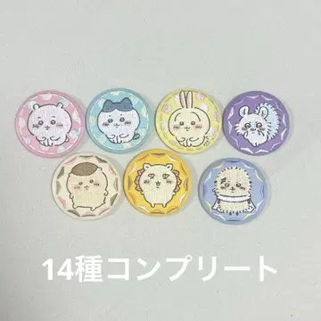 치이카와 (먼작귀) 자수 캔뱃지 비스켓 14종 컴플리트 [ 익명 배송 ]