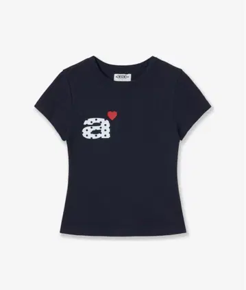aeae 네이비 도트 무늬 T셔츠 새상품급