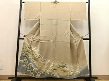 럭셔리 이로도메소데 작가물 비학송문 그라데이션 염색 금채 순수 실크 일품