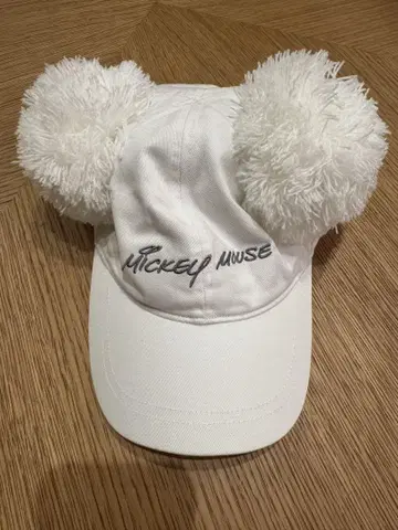 미키마우스 폼폼캡 화이트 58cm