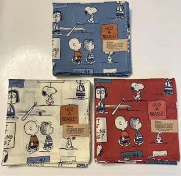 새상품 SNOOPY 손수건 3개 반다나 런치 크로스 PEANUTS