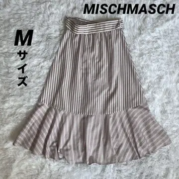 MISCHMASCH 미슈마슈 스트라이프 페플럼 스커트