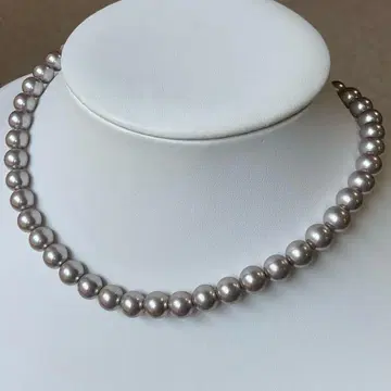 조개 펄 목걸이 실버 8mm 관혼상제 입학식 등