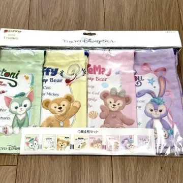 디즈니씨 한정판 더피 & 프렌즈 복주머니 4개 새상품