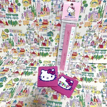 헤이세이 레트로 산리오 헬로키티 라켓 그립 테이프 & 리스트 밴드