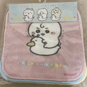 치이카와 (먼작귀) Chiikawa 베이비 스퀘어 3개 세트 타월