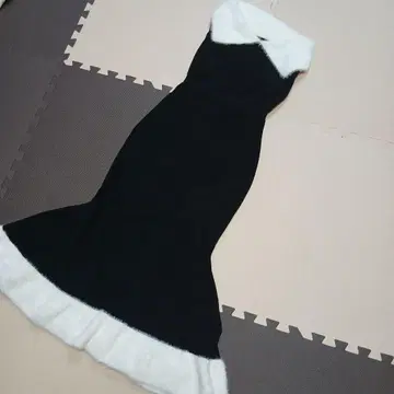 다리치 오프숄더 머메이드 롱 원피스 블랙 F