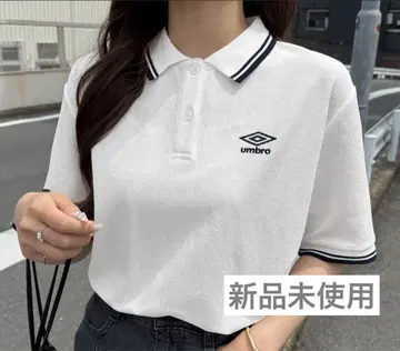 UMBRO alotta 별주/엄브로 원포인트 자수 피케 셔츠 화이트