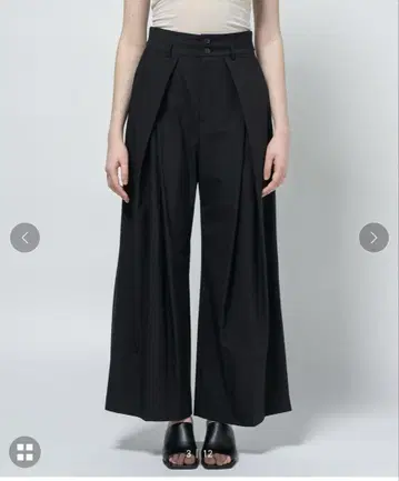 CITY TOKYO Belt Arranged Tuck Wide Pants