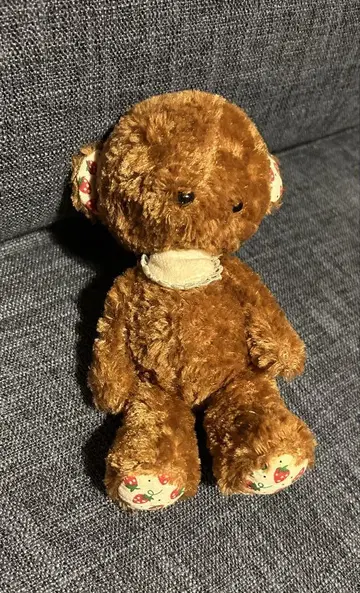 monseuil 곰 봉제 인형 딸기 무늬