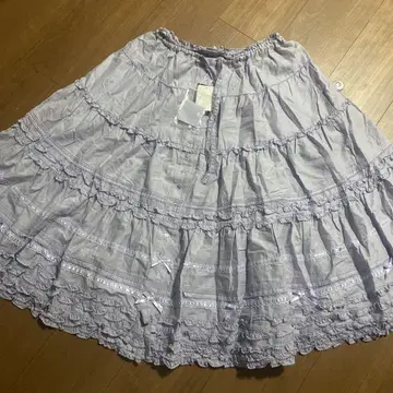 최종 가격 인하, 새상품 택 포함, 핑크하우스, 미디 스커트, 라벤더,