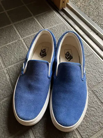 vans 슬립온 26cm 예쁜 블루 스웨이드