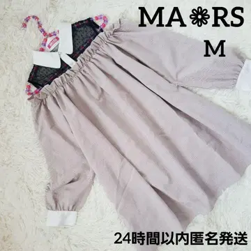 MA*RS 마즈 오프숄더 체크 원피스 비침 도트 M 핑크