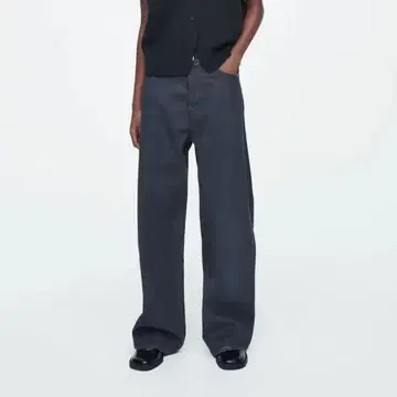 COS 다크 블루 와이드 레그 데님 27