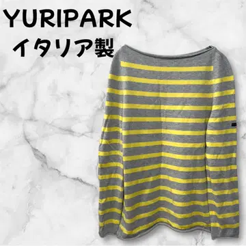 [ a-1265 ] YURIPARK 유리파크 긴팔 니트 이탈리아제 보더