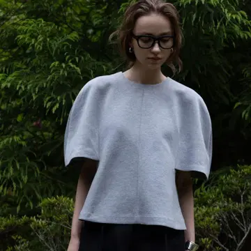 Heve 헤이브 Puff Shell tops gray