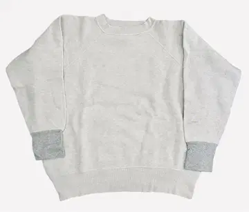 70s 빈티지 투톤 맨투맨 그레이 XL 연대 구제 의류