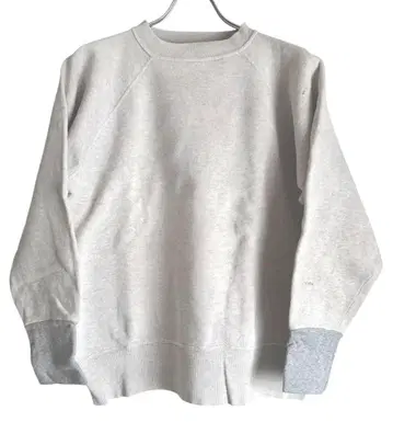 70s 빈티지 투톤 맨투맨 그레이 XL 연대 구제 의류