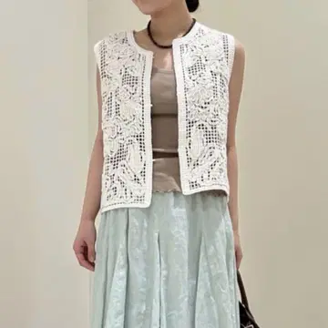 [ 새상품 ] 2025AW SLOBE IENA 레이스 베스트 화이트