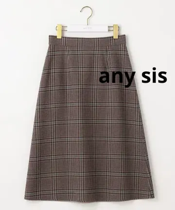 any sis 리버서블 체크 스커트