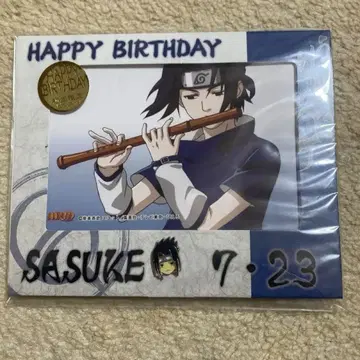 NARUTO 사스케 벌스데이 브로마이드 세트 핀즈 포함