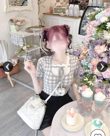 HONEY MEW 깅엄 체크 상의