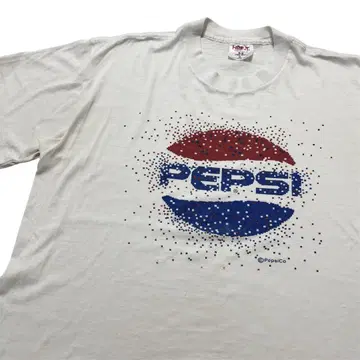 90s PEPSI 펩시 로고 프린트 T셔츠 USA제 빈티지 XL