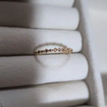 agete 골드링 다이아몬드 장식