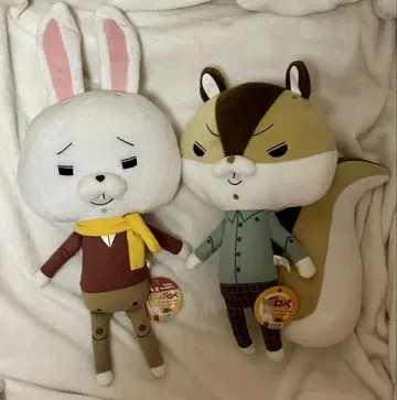 [ 익명 배송 ] 종이 토끼 로페 봉제 인형 세트