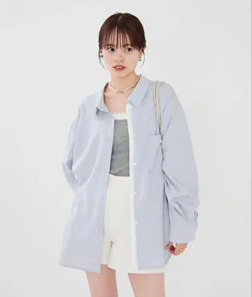 미스틱 레이어드 스트라이프 드로스트 셔츠